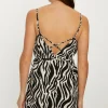 Best Oasis Print Strappy Mini Dress Zebra