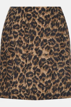 New Oasis Printed Cord Mini Skirt Animal