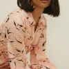 Best Oasis Printed Drawstring Shirt Dress White