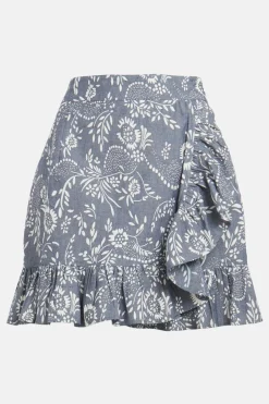 Discount Oasis Printed Ruffle Wrap Mini Skirt Floral