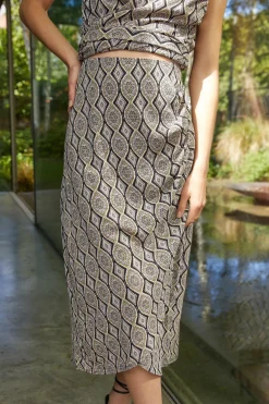 Sale Oasis Printed Wrap Co Ord Mini Skirt Geo