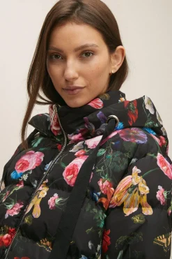 Outlet Oasis Printed Zip Through Padded Coat Multi