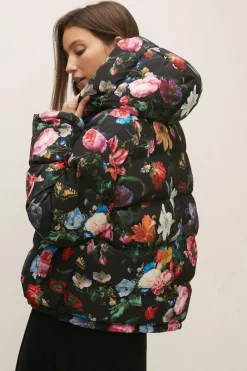 Outlet Oasis Printed Zip Through Padded Coat Multi