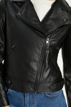 Online Oasis Pu Biker Black