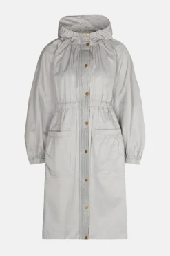 Clearance Oasis Pu Trim Parka Grey