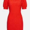 Fashion Oasis Puff Sleeve Textured Mini Dress Stone