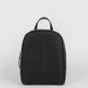 Outlet Oasis Quilted Leather Backpack Black