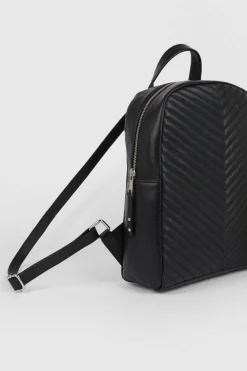 Outlet Oasis Quilted Leather Backpack Black