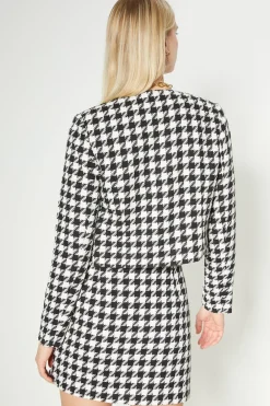 Outlet Oasis Rachel Stevens Houndstooth Tweed Blazer Mono