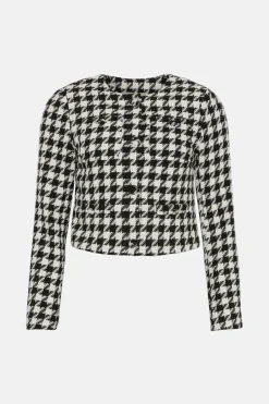 Outlet Oasis Rachel Stevens Houndstooth Tweed Blazer Mono