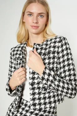 Outlet Oasis Rachel Stevens Houndstooth Tweed Blazer Mono