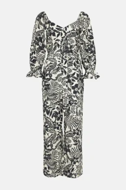 Discount Oasis Rachel Stevens Petite Paisley Floral Jumpsuit Mono