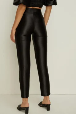 Clearance Oasis Rachel Stevens Petite Satin Co Ord Trouser Black
