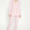 Best Oasis Rachel Stevens Petite Stretch Crepe Tapered Trousers Pink