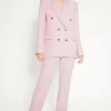 Outlet Oasis Rachel Stevens Petite Stretch Crepe Double Breasted Blazer Pink