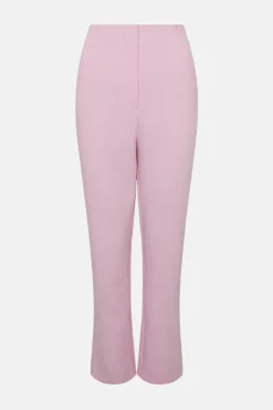 Best Oasis Rachel Stevens Petite Stretch Crepe Tapered Trousers Pink