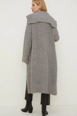 New Oasis Rachel Stevens Premium 100% Wool Oversized Coatigan Grey