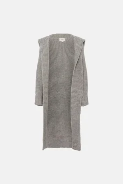 New Oasis Rachel Stevens Premium 100% Wool Oversized Coatigan Grey