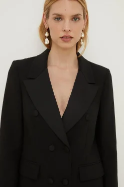 Fashion Oasis Rachel Stevens Premium Tuxedo Blazer Black