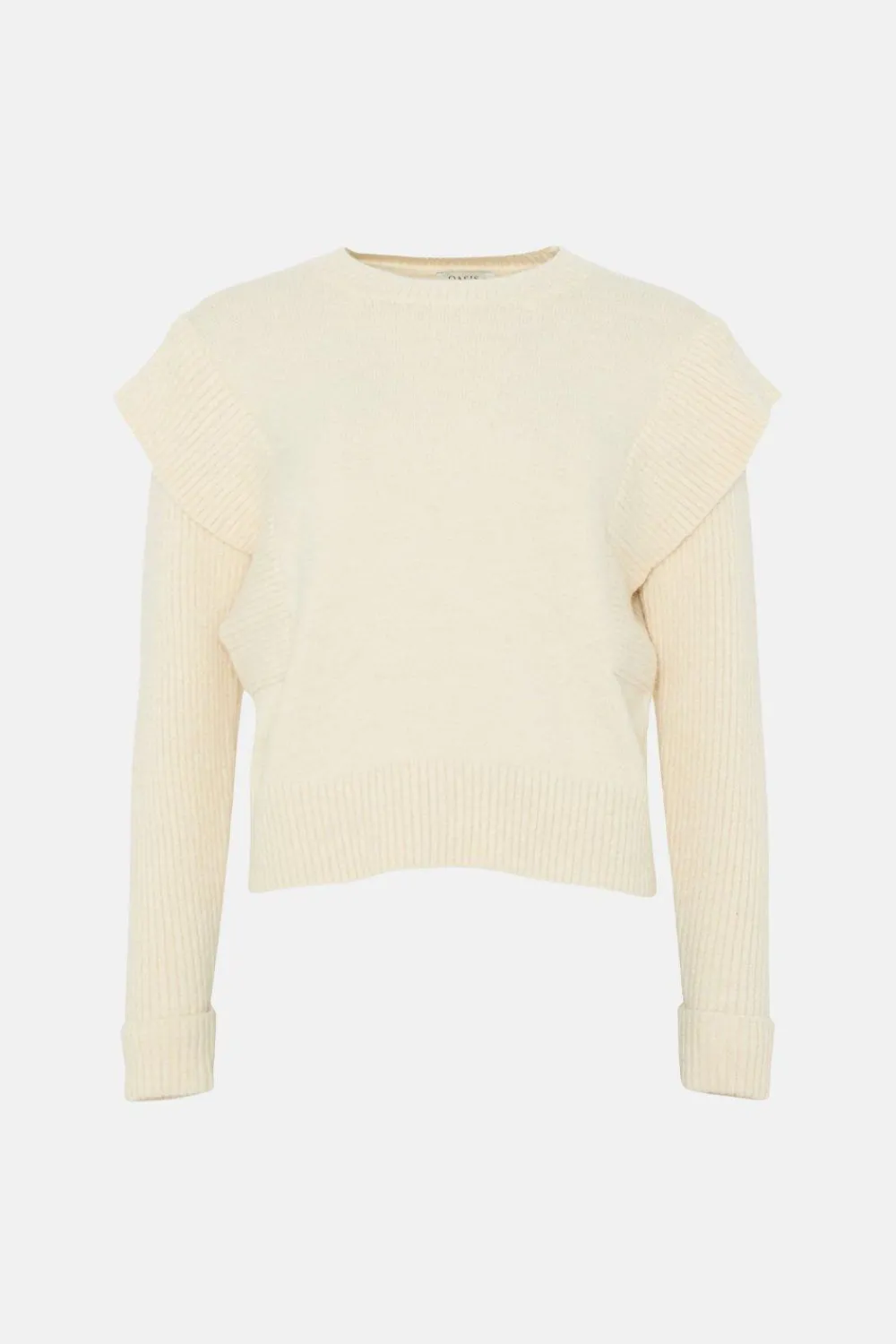 Clearance Oasis Rachel Stevens Statement Shoulder Crew Neck Jumper Red