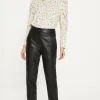 Hot Oasis Rachel Stevens Straight Leg Leather Trouser Black