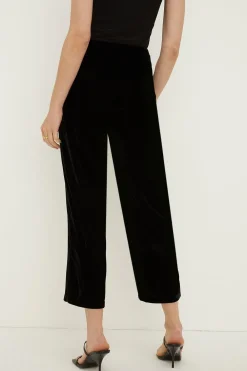 Hot Oasis Rachel Stevens Velvet Straight Leg Trouser Black