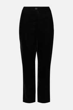 Hot Oasis Rachel Stevens Velvet Straight Leg Trouser Black