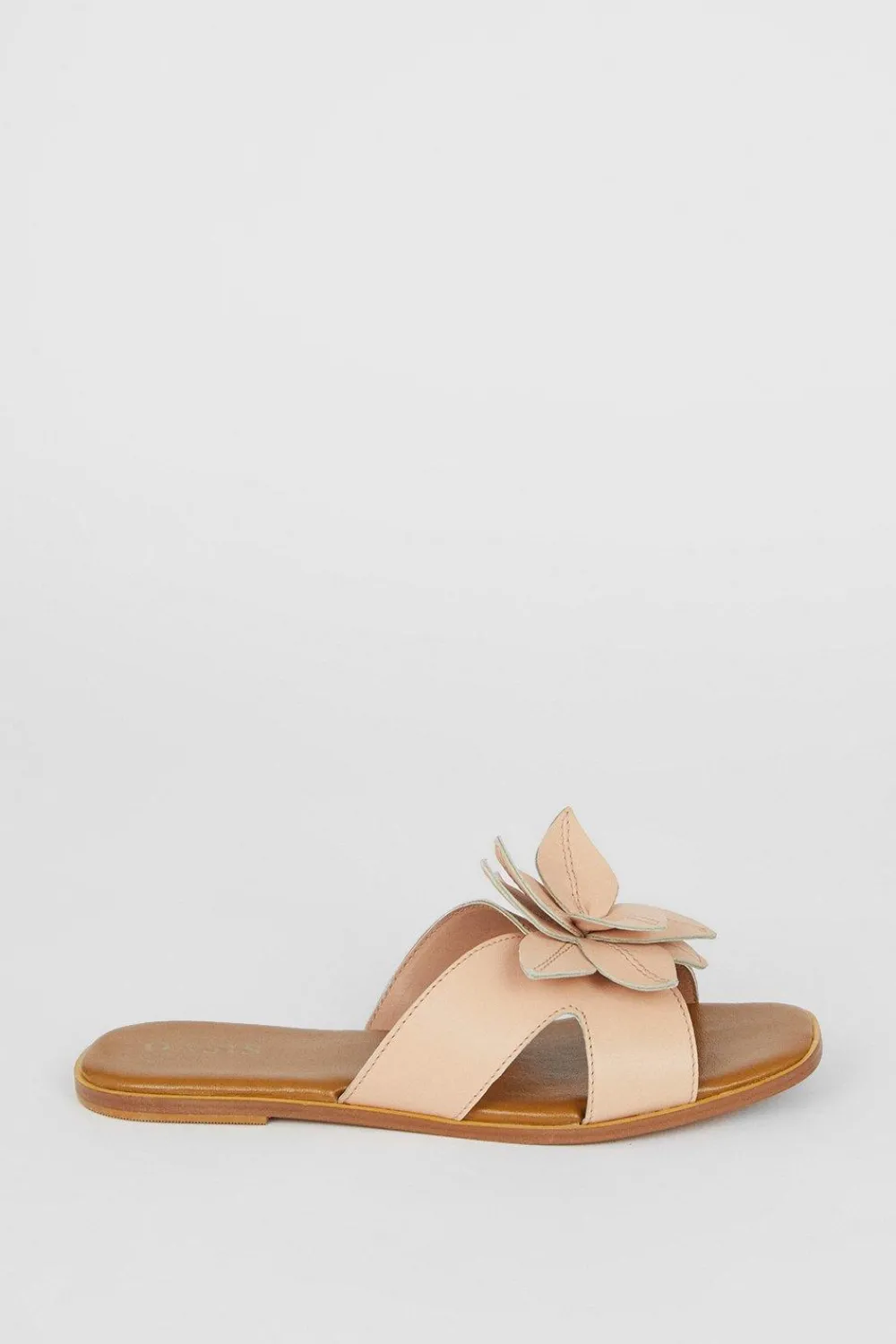 Online Oasis Real Leather Corsage Sandal Blush