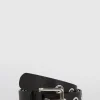 Hot Oasis Real Leather Eyelet Detail Belt Black