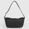 Sale Oasis Real Leather Multi Zip Cross Body Shoulder Bag Black