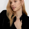 Sale Oasis Recycled Faux Fur Collarless Coat Black