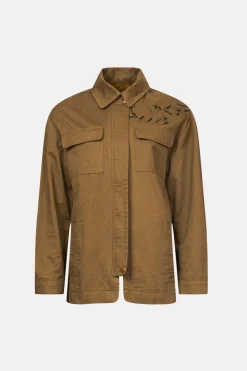 Outlet Oasis Rhs Embellished Belted Parka Khaki