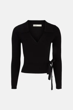 Outlet Oasis Ribbed Tie Wrap Jumper Green