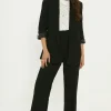 Sale Oasis Roll Sleeve Tab Detail Tailored Blazer Black