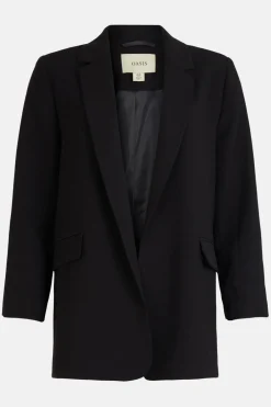 Sale Oasis Roll Sleeve Tab Detail Tailored Blazer Black