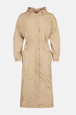Clearance Oasis Ruched Waist Detail Parka Neutral