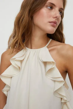 Online Oasis Ruffle Scoop Cami Top Ivory