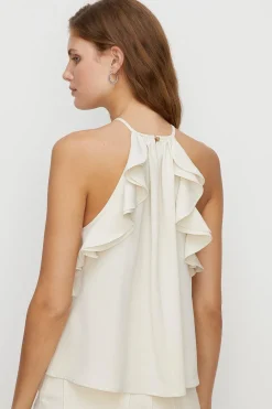 Online Oasis Ruffle Scoop Cami Top Ivory