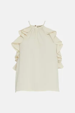 Online Oasis Ruffle Scoop Cami Top Ivory