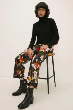 Best Oasis 70's Printed Coord Straight Leg Trouser Multi
