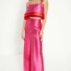 New Oasis Satin Twill Wide Leg Trouser Pink