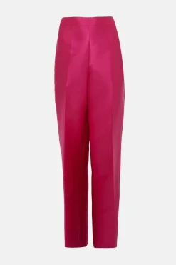 New Oasis Satin Twill Wide Leg Trouser Pink