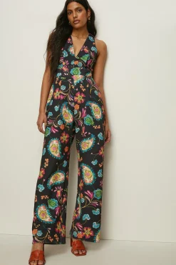 Online Oasis Scuba V Neck Jumpsuit Multi