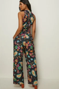 Online Oasis Scuba V Neck Jumpsuit Multi