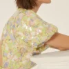 Clearance Oasis Sequin Ditsy Puff Sleeve Aline Dress Lime