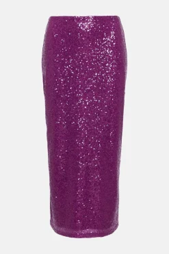 Outlet Oasis Sequin Midi Skirt Pink