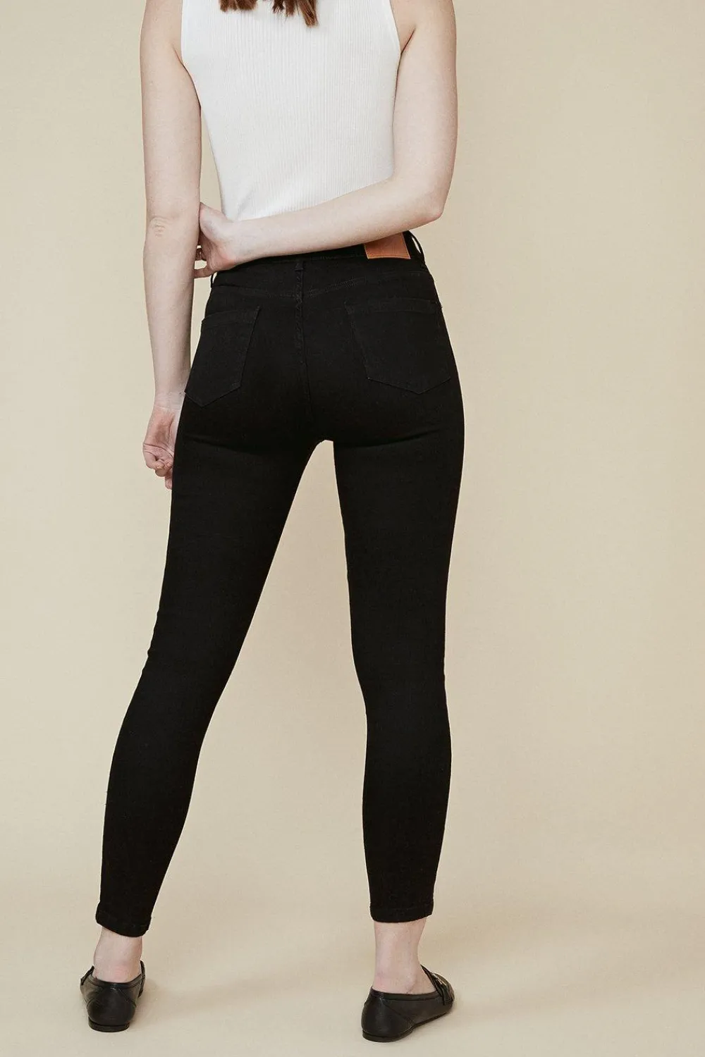 Clearance Oasis Short Lily Organic High Rise Skinny Jean Mid Wash