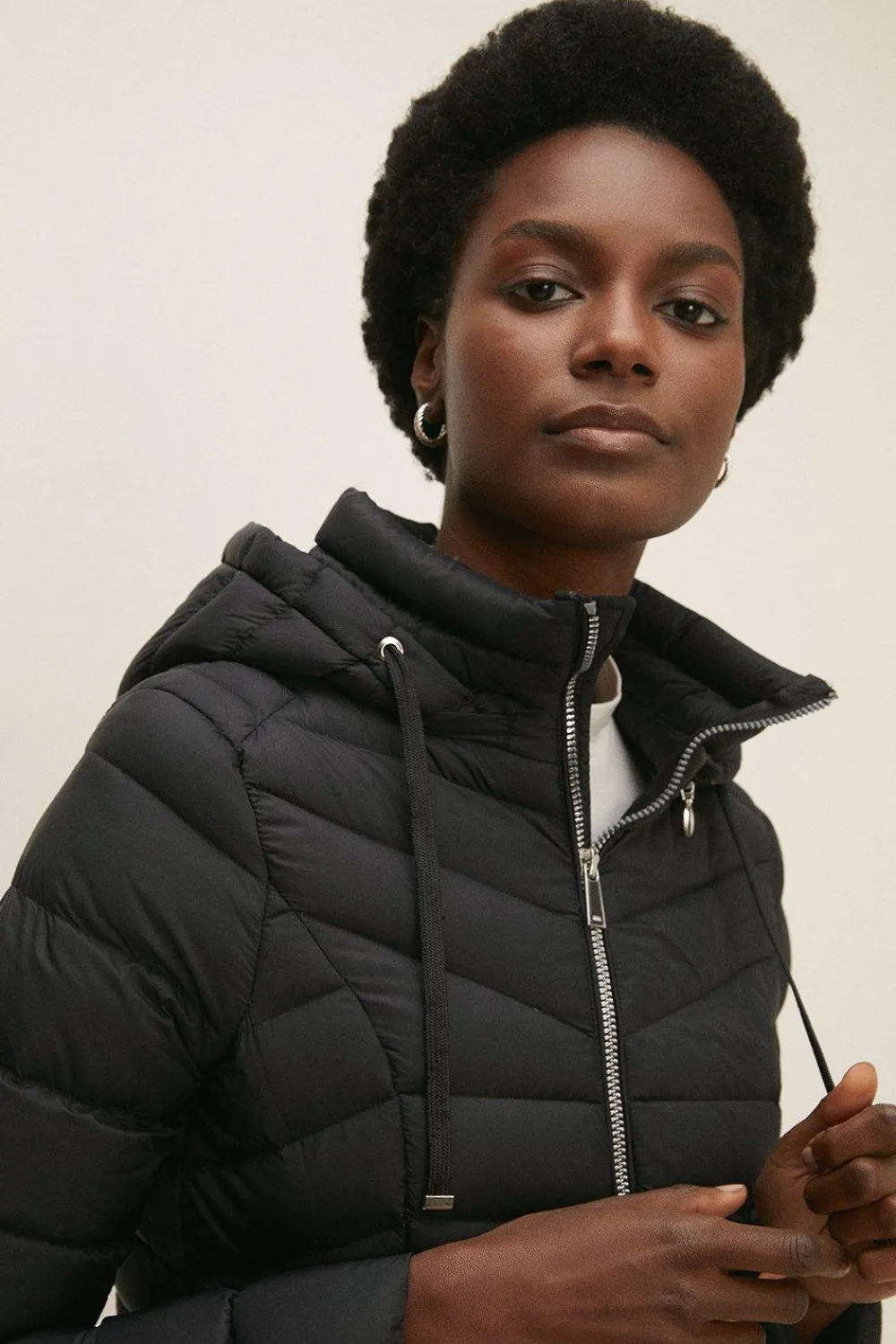 Best Oasis Short Padded Packable Coat Black