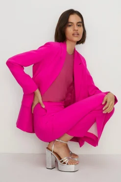 Discount Oasis Side Split Detail Tailored Trouser Pink