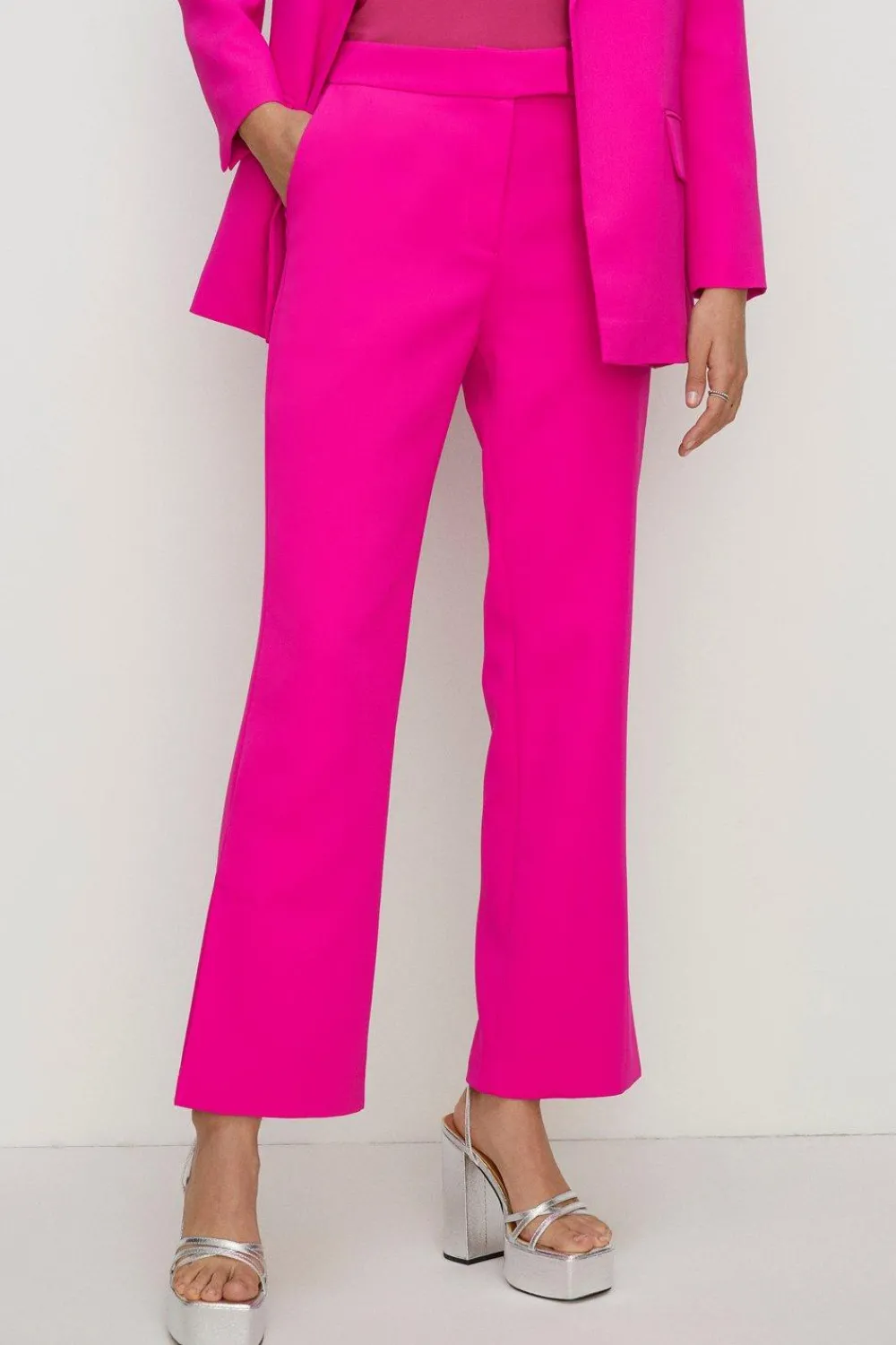 Discount Oasis Side Split Detail Tailored Trouser Pink